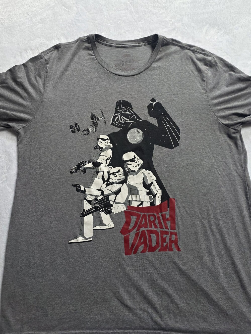 Star Wars Darth Vader Stormtrooper Graphic T Shirt Gray XXL